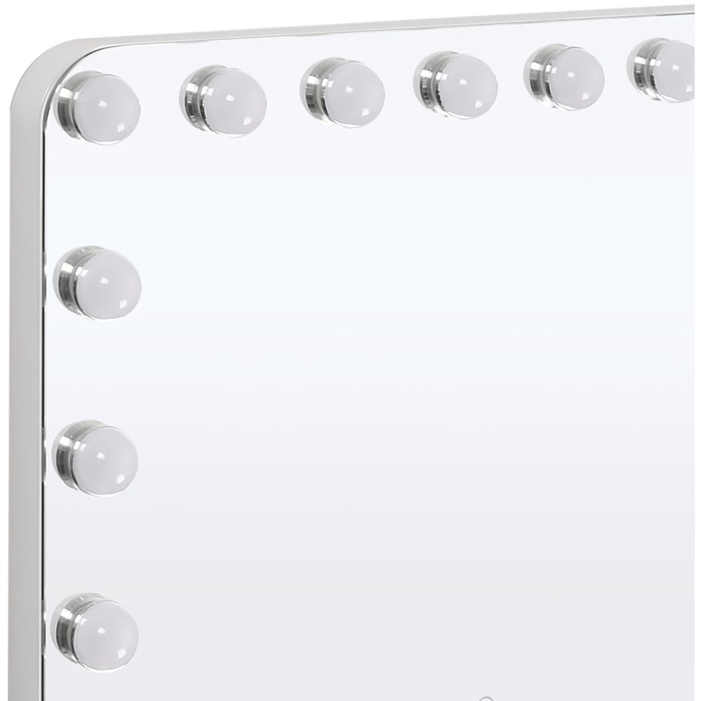 Living and Home White Dimmable Hollywood LED Vanity Makeup Mirror Image 6