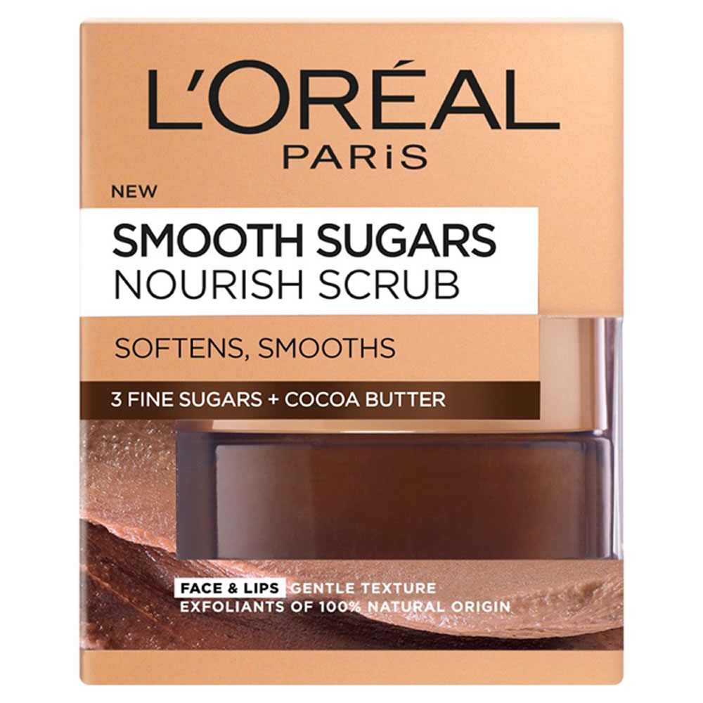 L’Oréal Paris Smooth Sugars Nourish Scrub 50ml Image 1