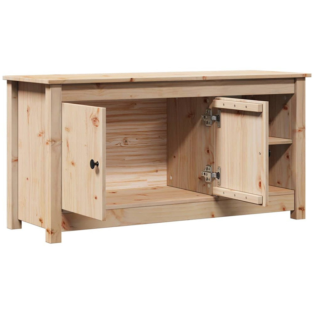 vidaXL 2 Door 2 Open Shelf Brown TV Cabinet Image 5