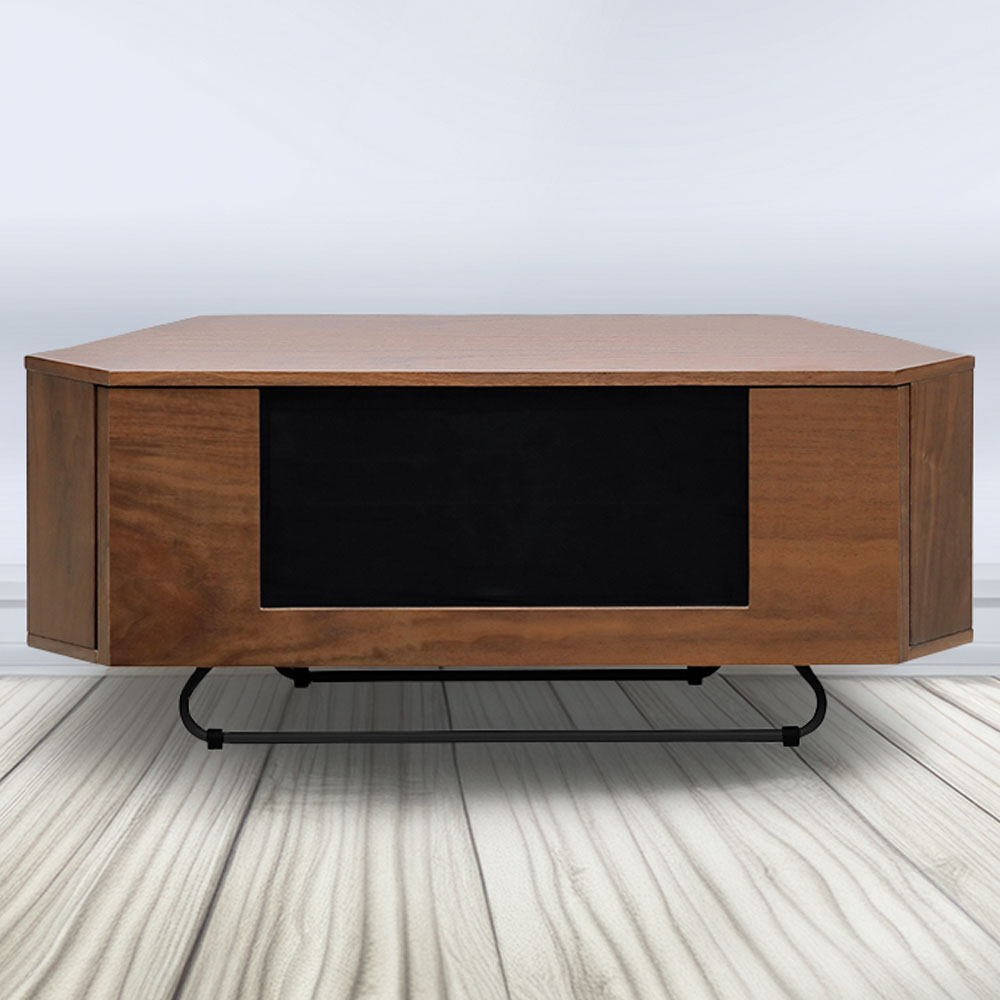 Centurion Supports Hampshire Single Door 4 Shelf Walnut TV Cabinet Image 1