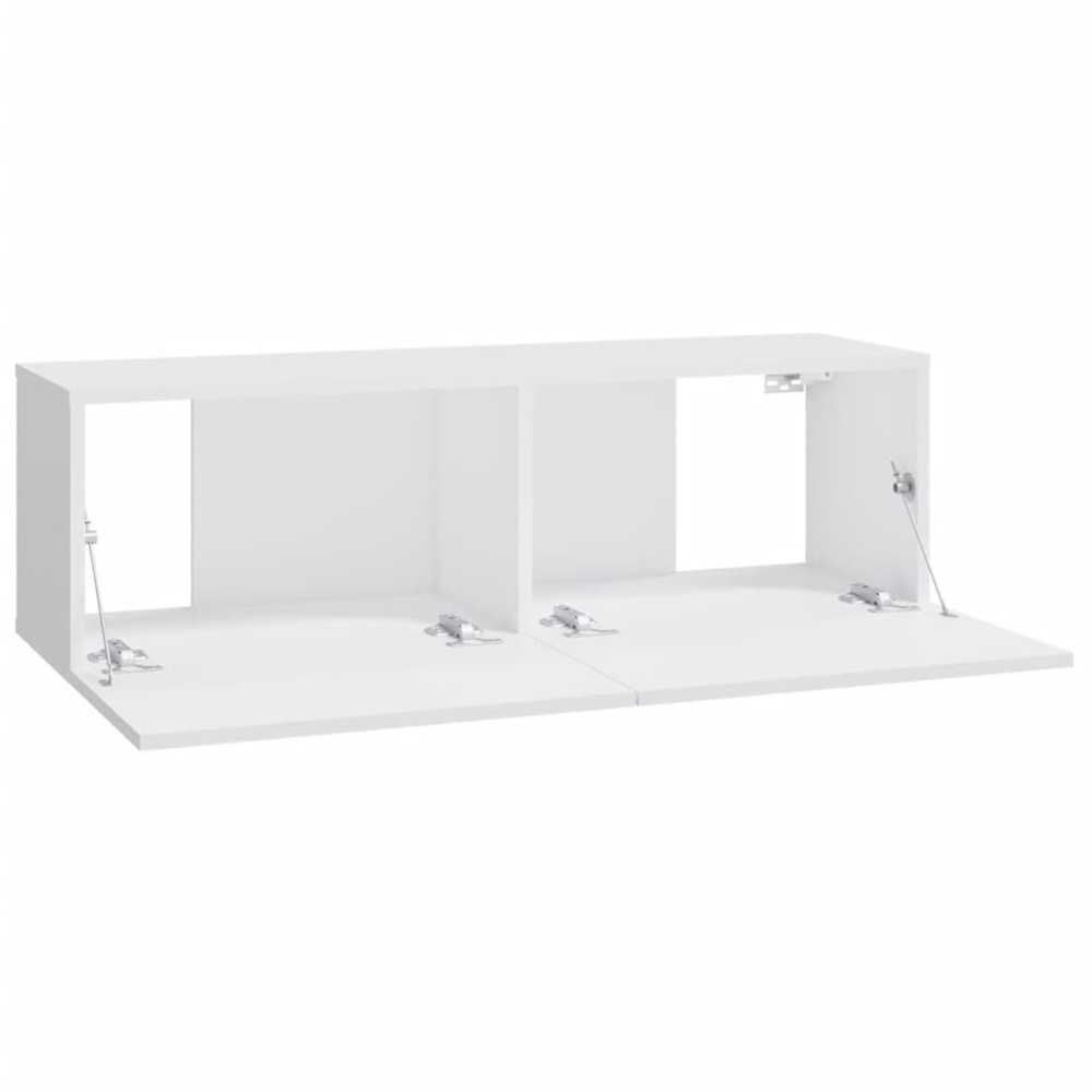 vidaXL 2 Door White Wall-Mounted TV Cabinet Set of 2 Image 7