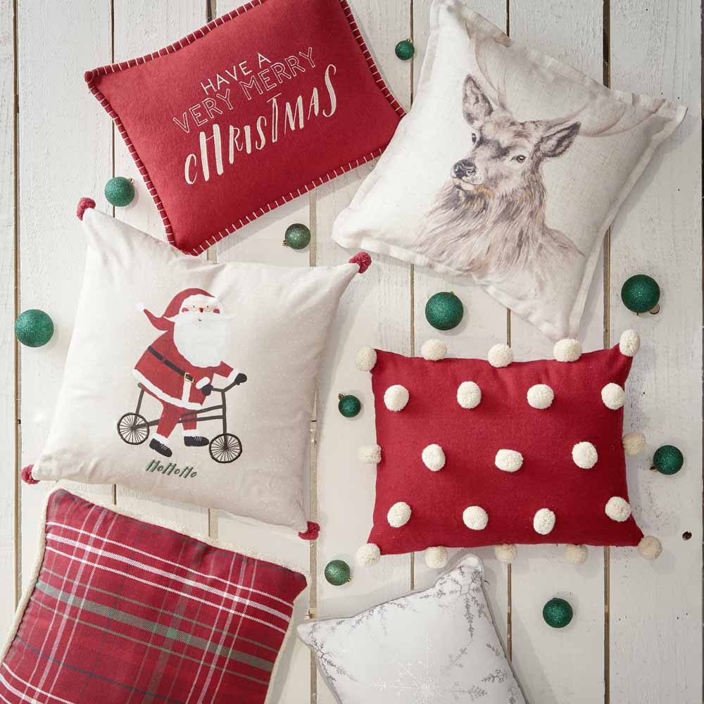 Wilko Merry Christmas Cushion 43 x 33cm Image 3