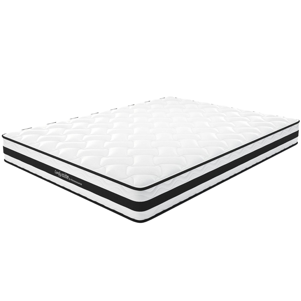 Home Source Orion Small Double White Quilted Medium Firm Bonnell Coil Mattress Image 1