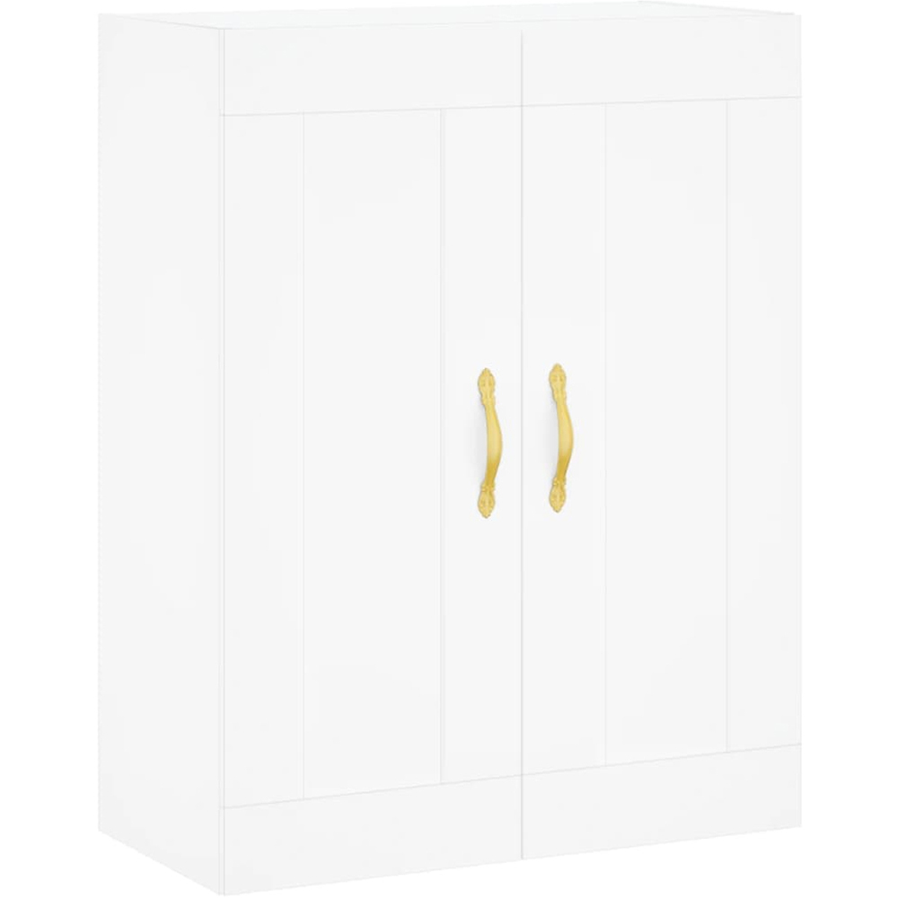 vidaXL 3 Door 3 Drawer White Highboard with Gold Handle Image 5