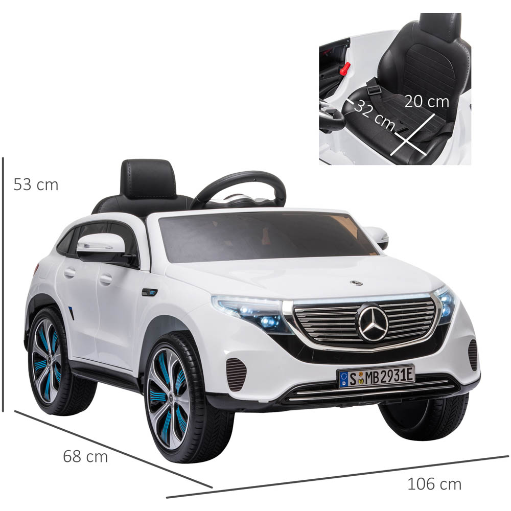 Tommy Toys Mercedes Benz EQC 400 Kids Ride On Electric Car White 12V Image 6