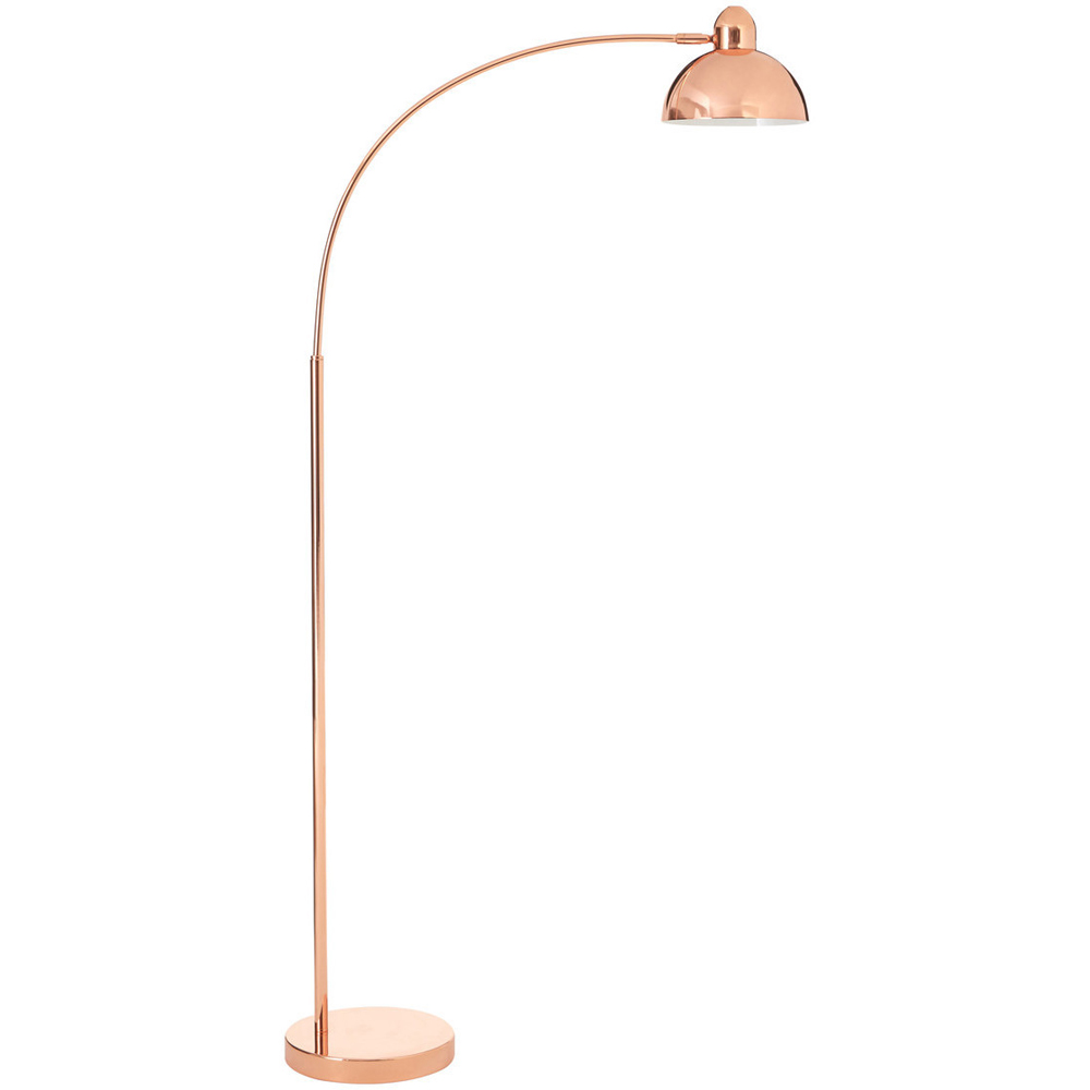 Premier Housewares Copper Floor Lamp Image 1