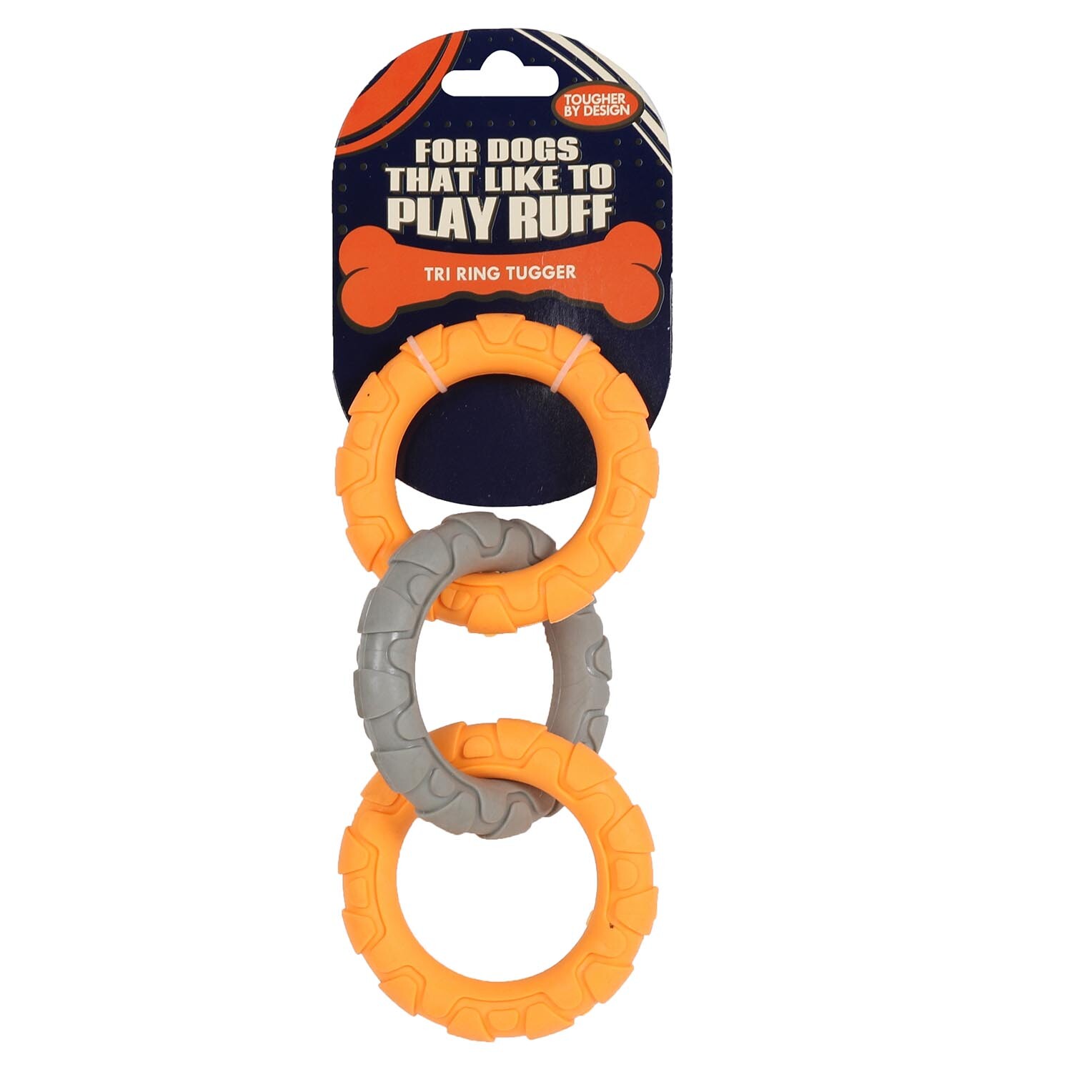 Single Tri Ring Tugger Dog Toy in Assorted styles Image 1