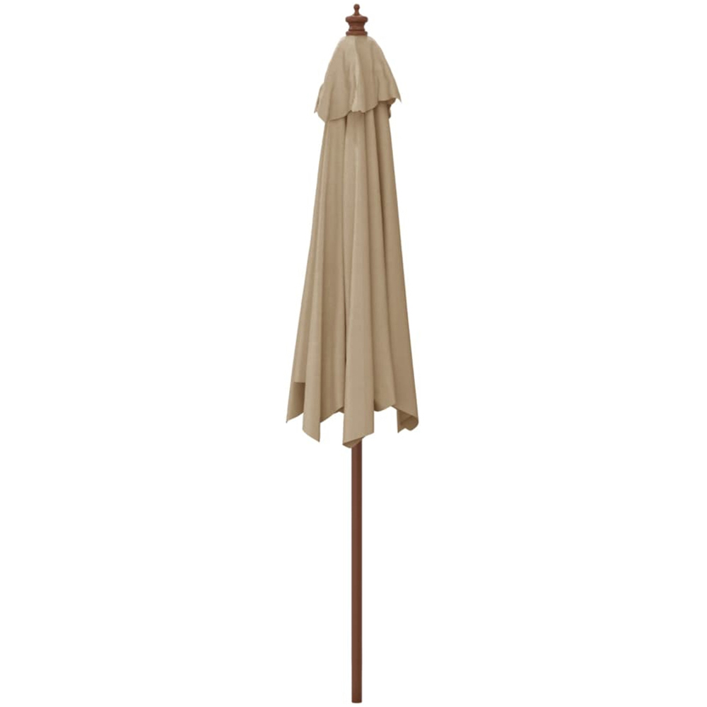 vidaXL Taupe Garden Parasol 2.4 x 2.9m Image 4