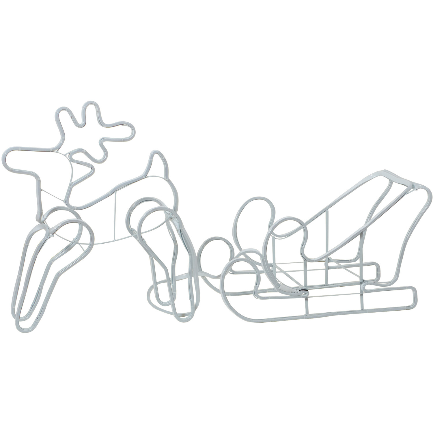 Neon Reindeer Sleigh Rope Light Image 2