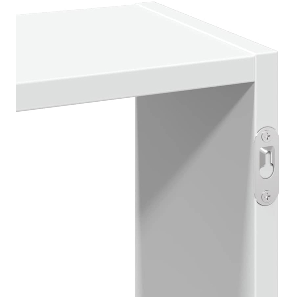 vidaXL 8 Shelf White Floating Wall Shelf Image 6