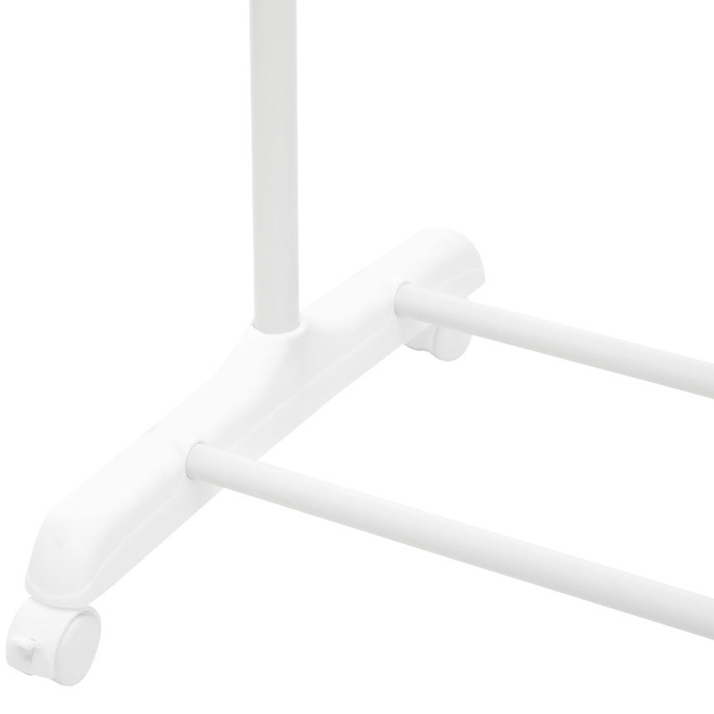 H&O Direct White Rolling Hanging Garment Rack Image 3