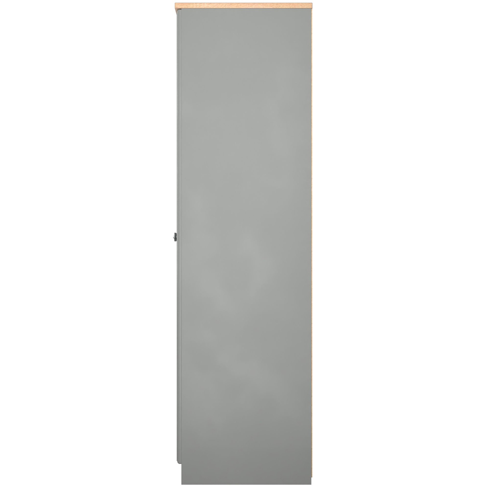 Crowndale Norfolk 2 Door Dusk Grey and Bardolino Oak Wardrobe Ready Assembled Image 5