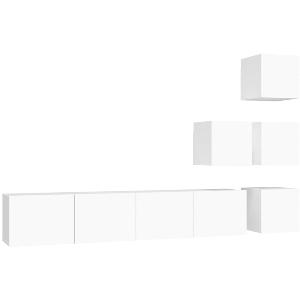vidaXL 8 Door White Wall Mounted TV Cabinet Image 7