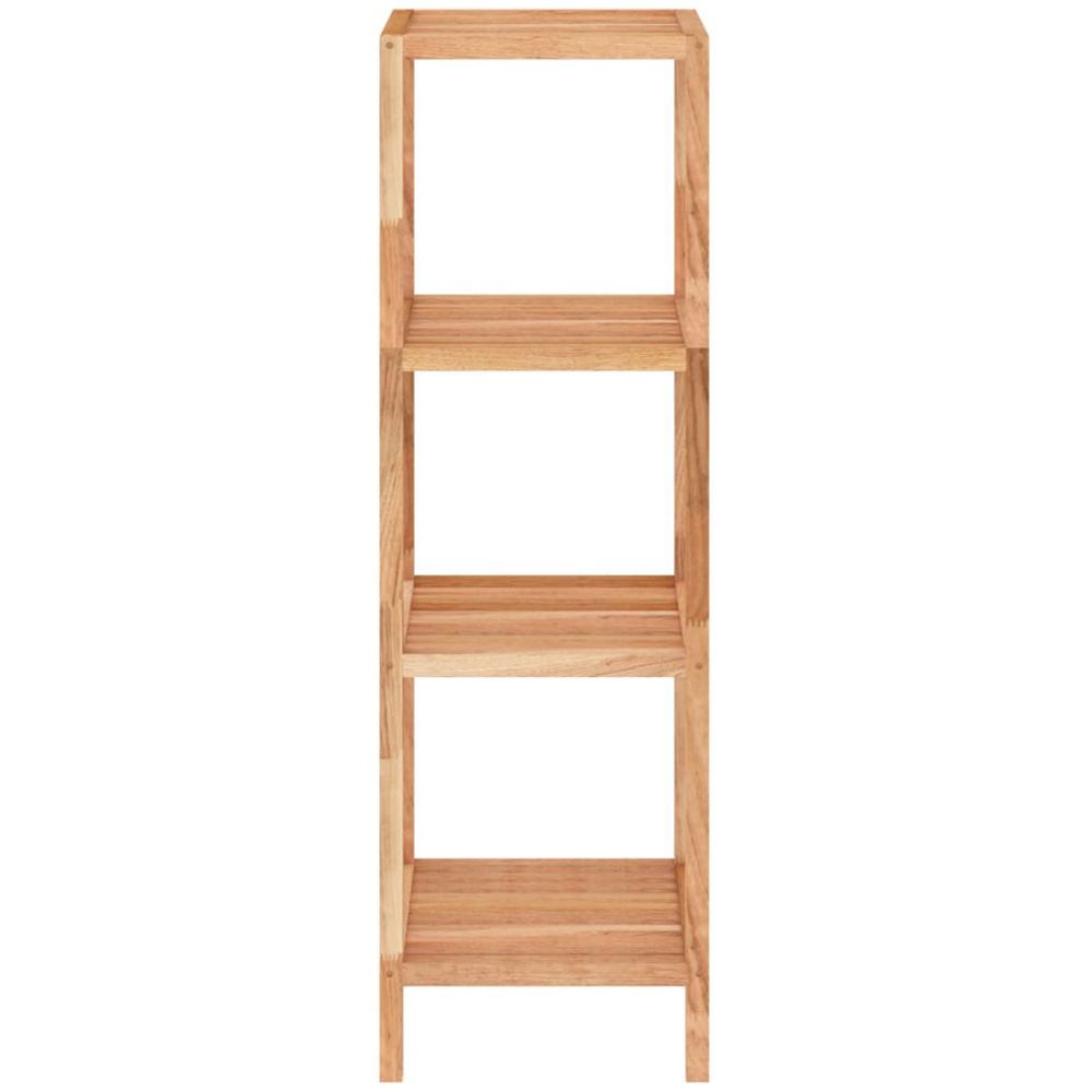 vidaXL 3 Shelf Solid Walnut Wood Slatted Bathroom Storage Unit Image 4