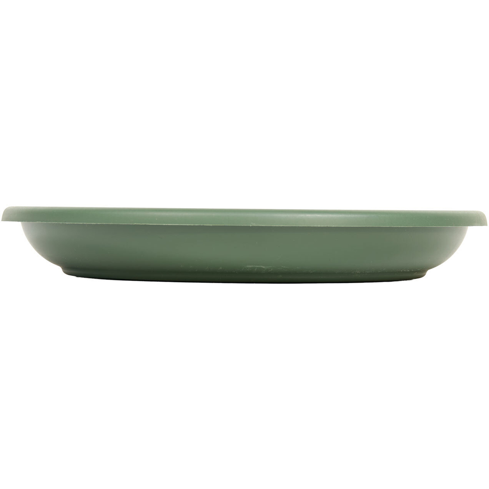 Round Plastic Saucer Green 26cm Image 4