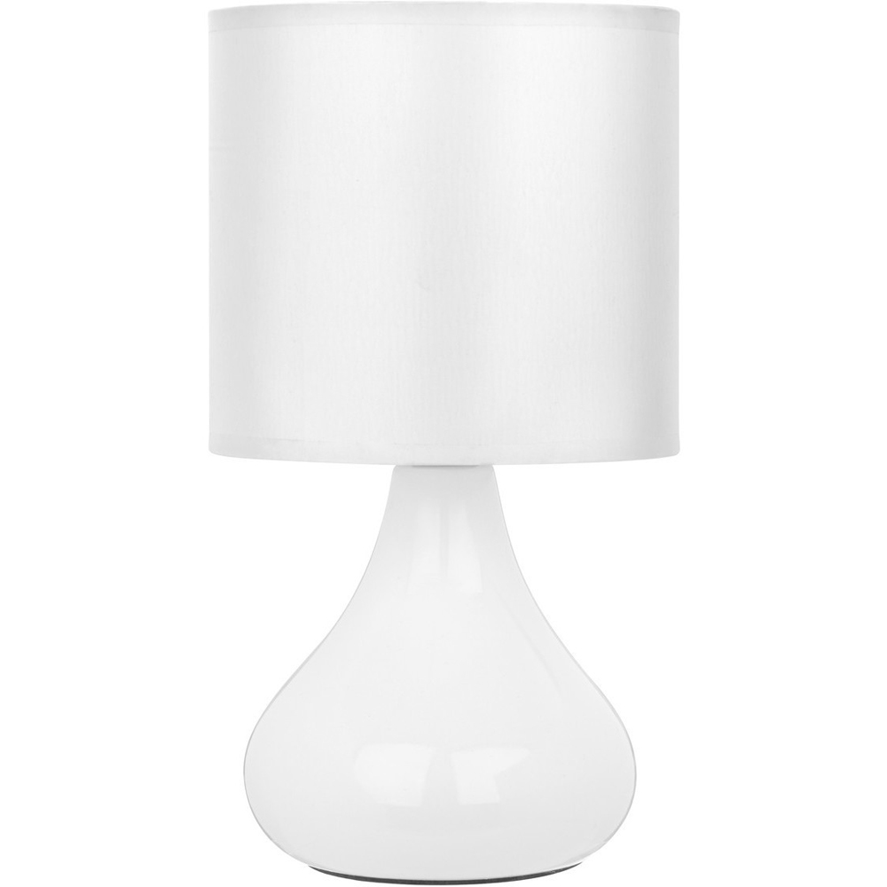 Premier Housewares Bulbus White Ceramic Large Table Lamp Image 2