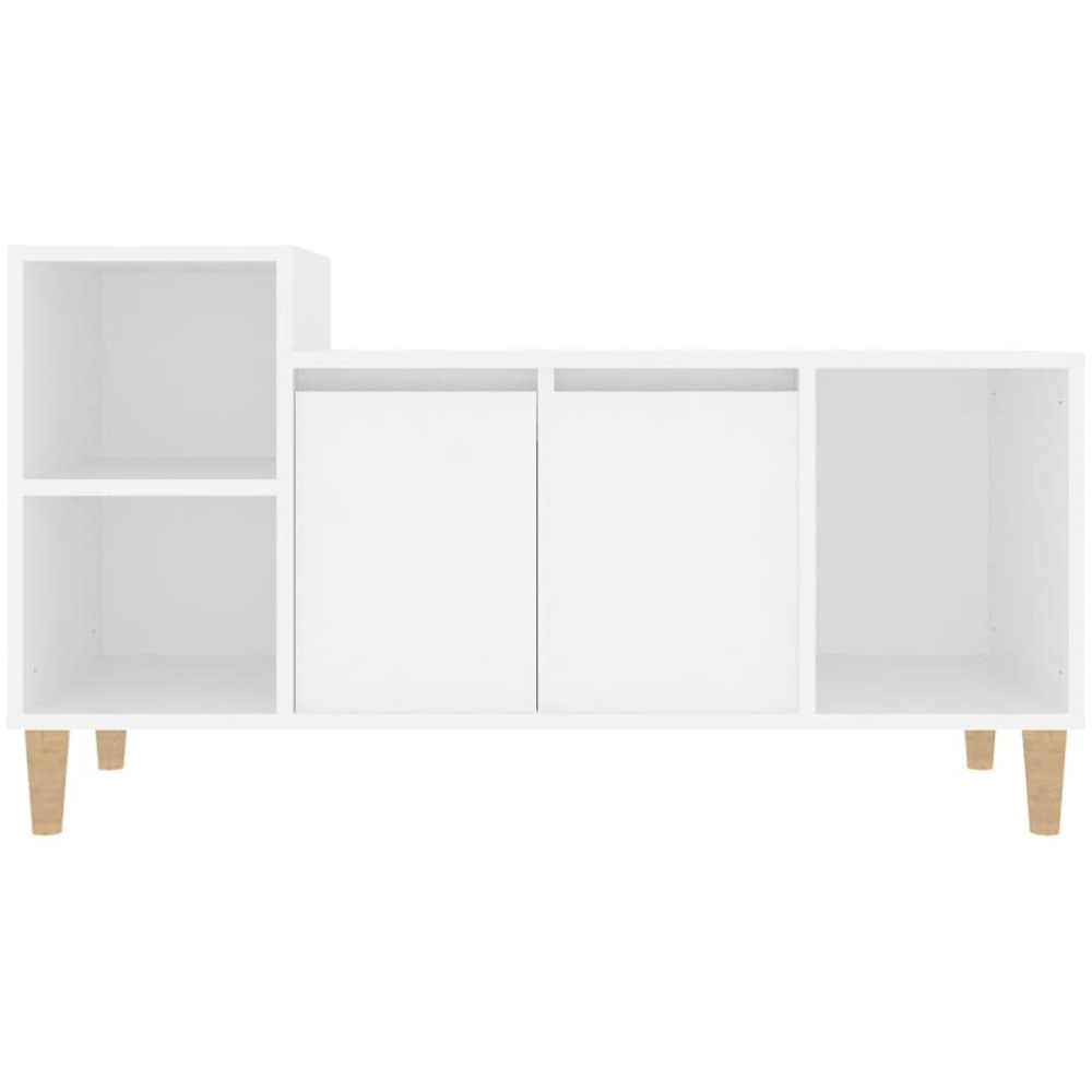 vidaXL 2 Door 3 Shelf White TV Cabinet Image 5