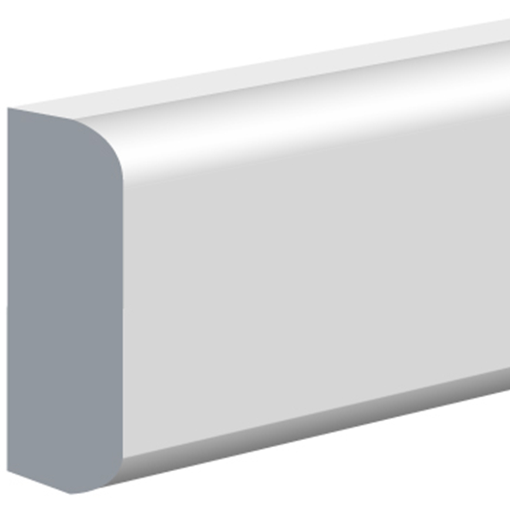 National Skirting White Bullnose Primed Dado Rail 15mm 50 x 2300mm Image 3
