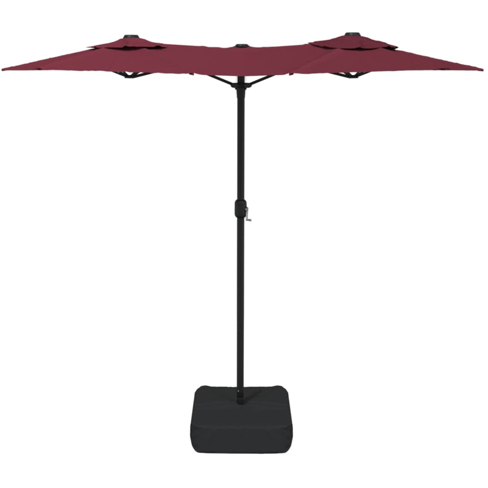 vidaXL Red Double Head LED Garden Parasol 3m Image 5