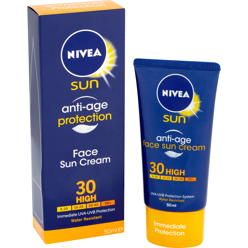 Nivea Sun Anti-Age Protection Face Sun Cream SPF 30 High 50ml Image