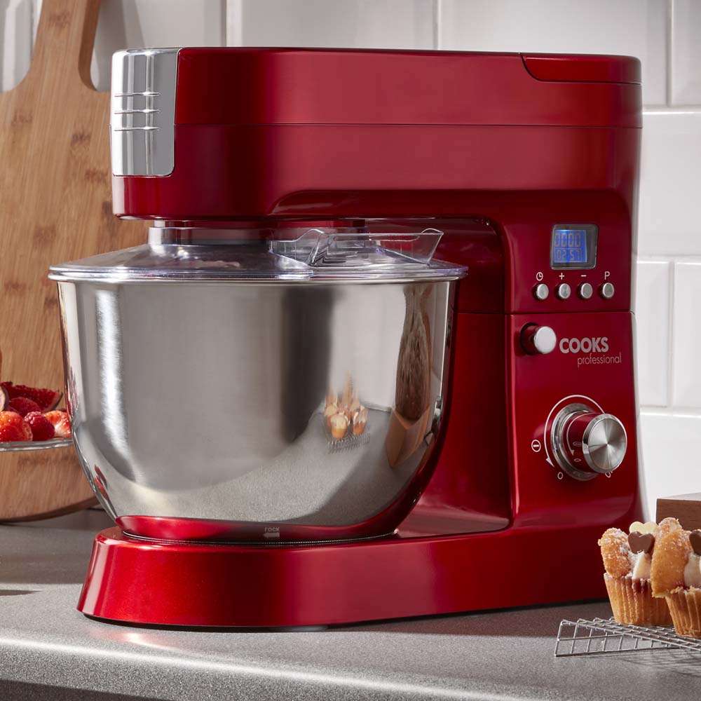 Cooks Professional G1185 Red Multi Functional 1200W Stand Mixer Image 8