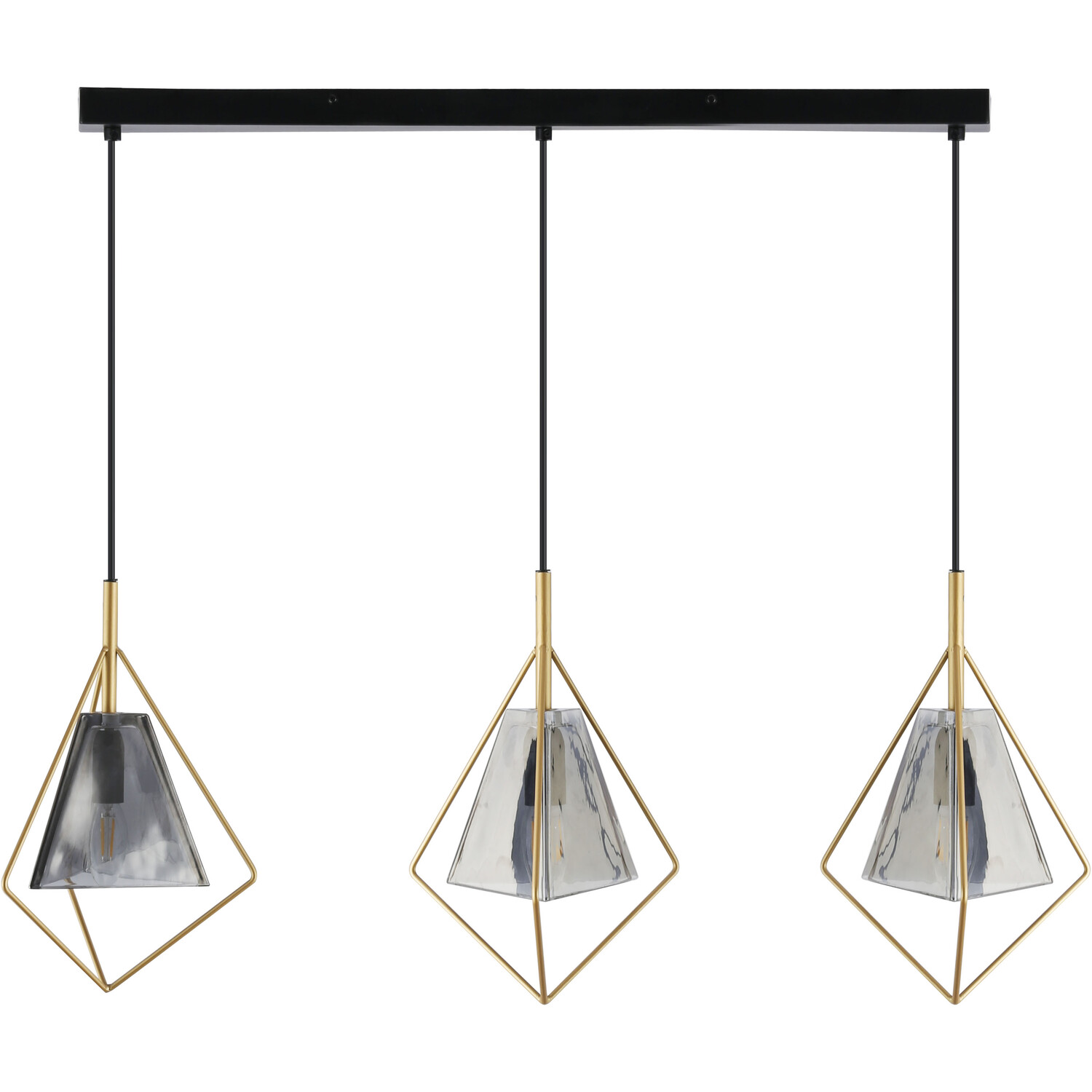 Parker Ceiling Fitting Black and Gold Image 1