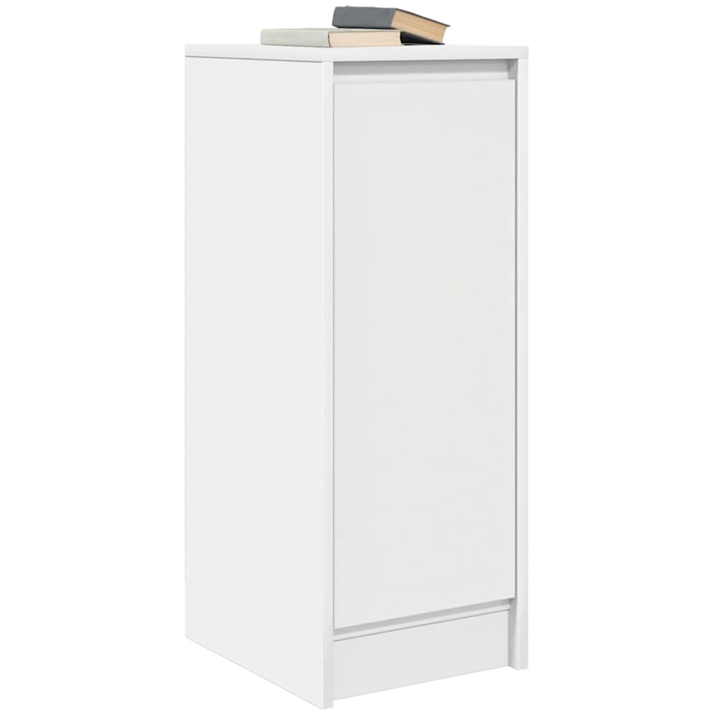 vidaXL Single Door White Slim Sideboard Image 4