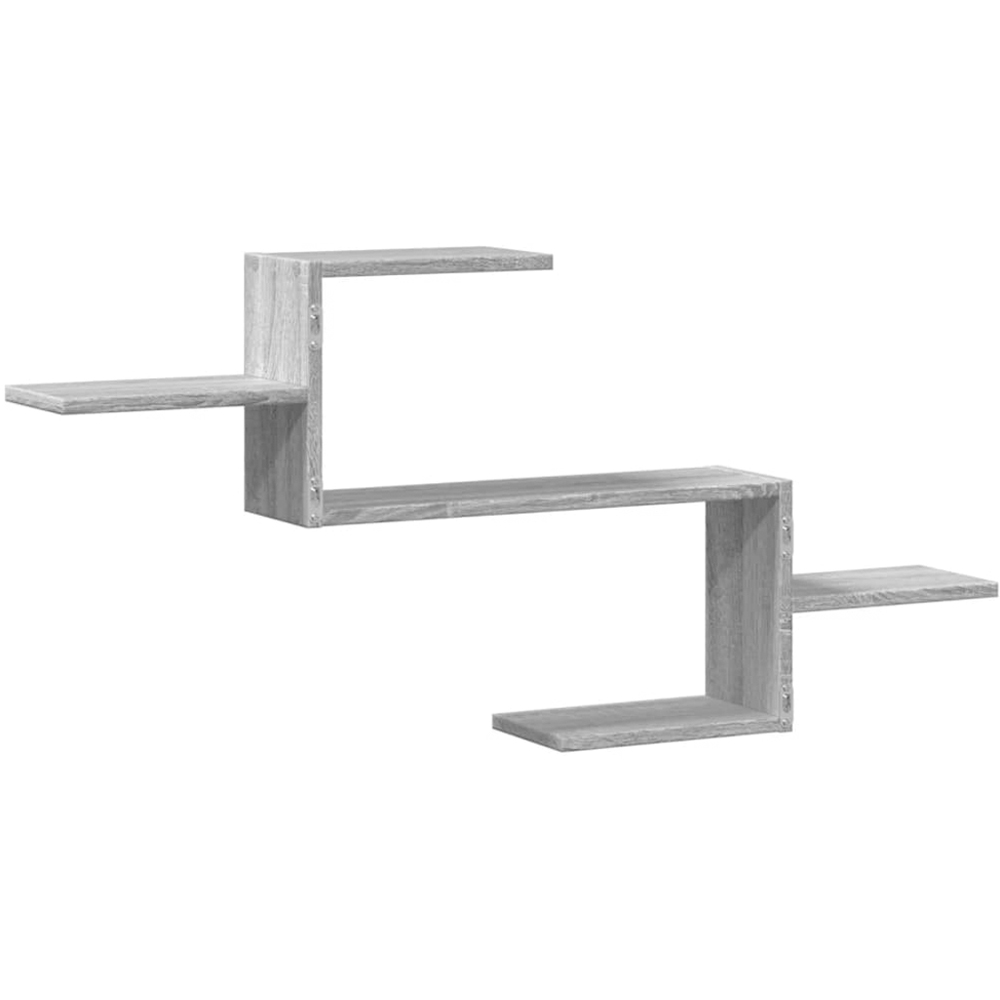 vidaXL 104 x 15 x 49cm Grey Sonoma Oak Wall Shelf Image 5