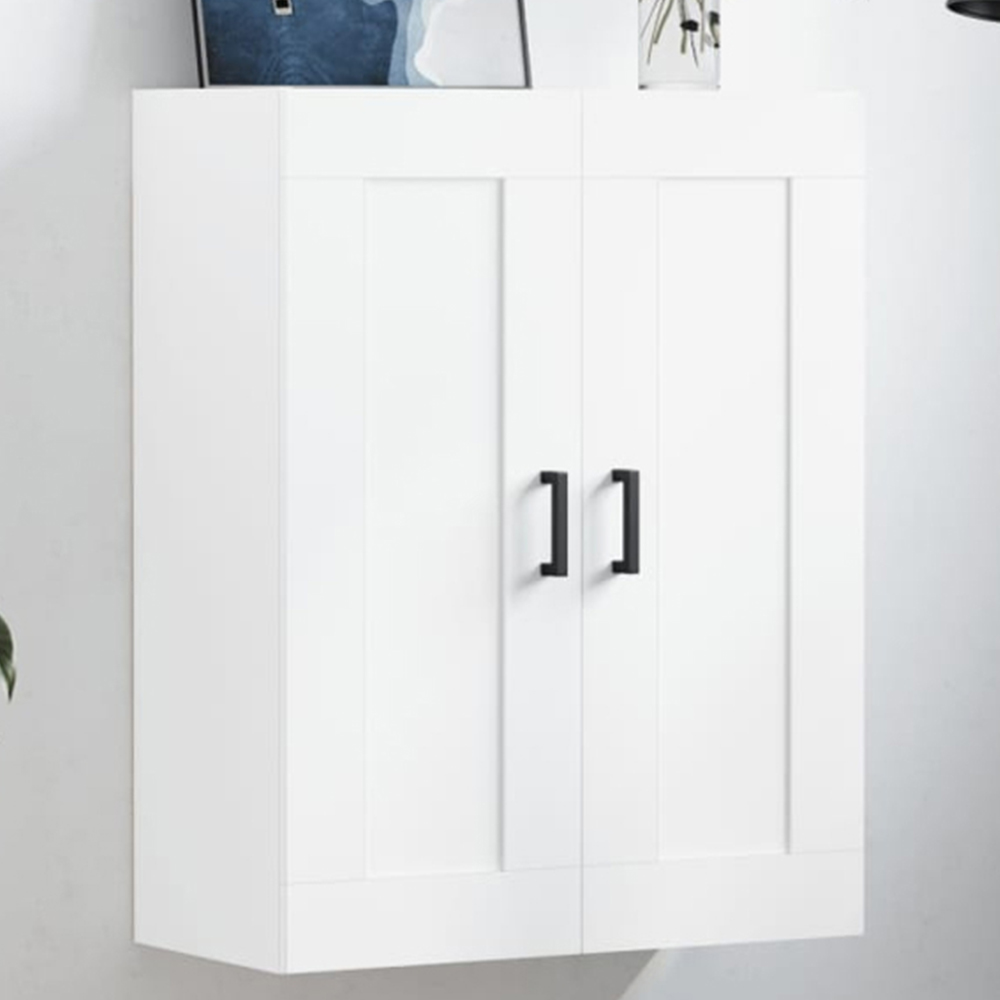 vidaXL 2 Door White Wall Mounted Cabinet Image 1