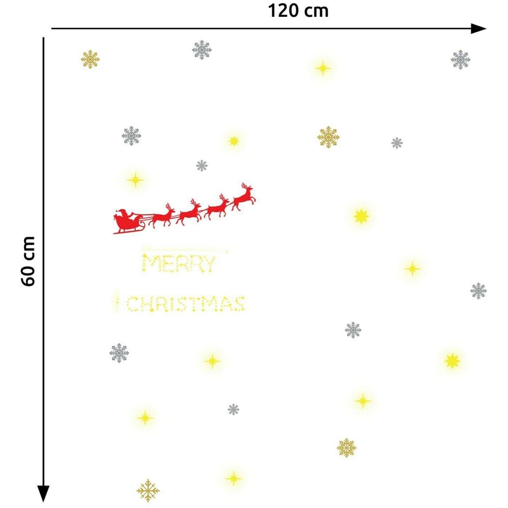 Walplus Crossing Over the Silent Night Self Adhesive Glow in Dark Christmas Wall Sticker Image 5