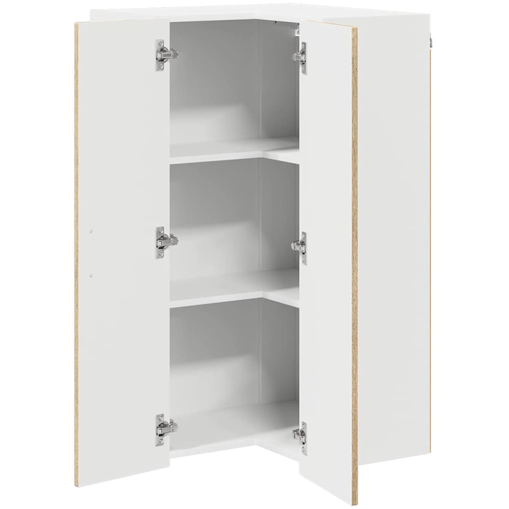 vidaXL 2 Door Sonoma Oak Kitchen Wall Corner Cabinet Image 5