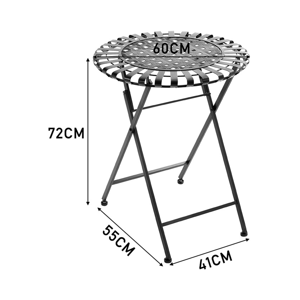 Living and Home Garden Round Folding Table Wilko