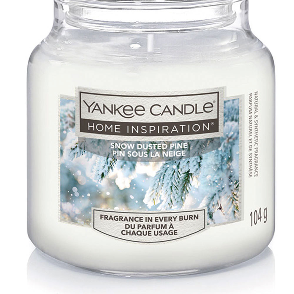 Yankee Snow Dusted Pine Small Scented Candle Jar Image 2