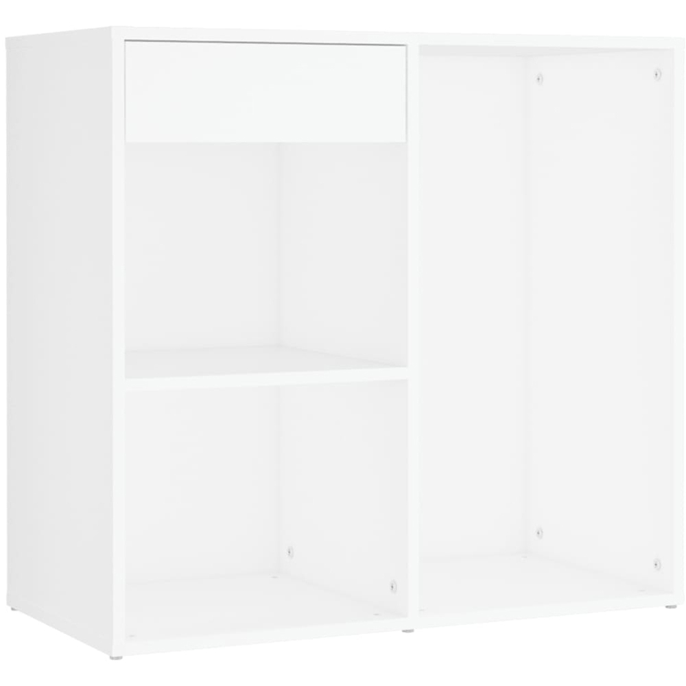 vidaXL White Single Drawer Dressing Table with LED Mirror and 2 Cabinets Image 4