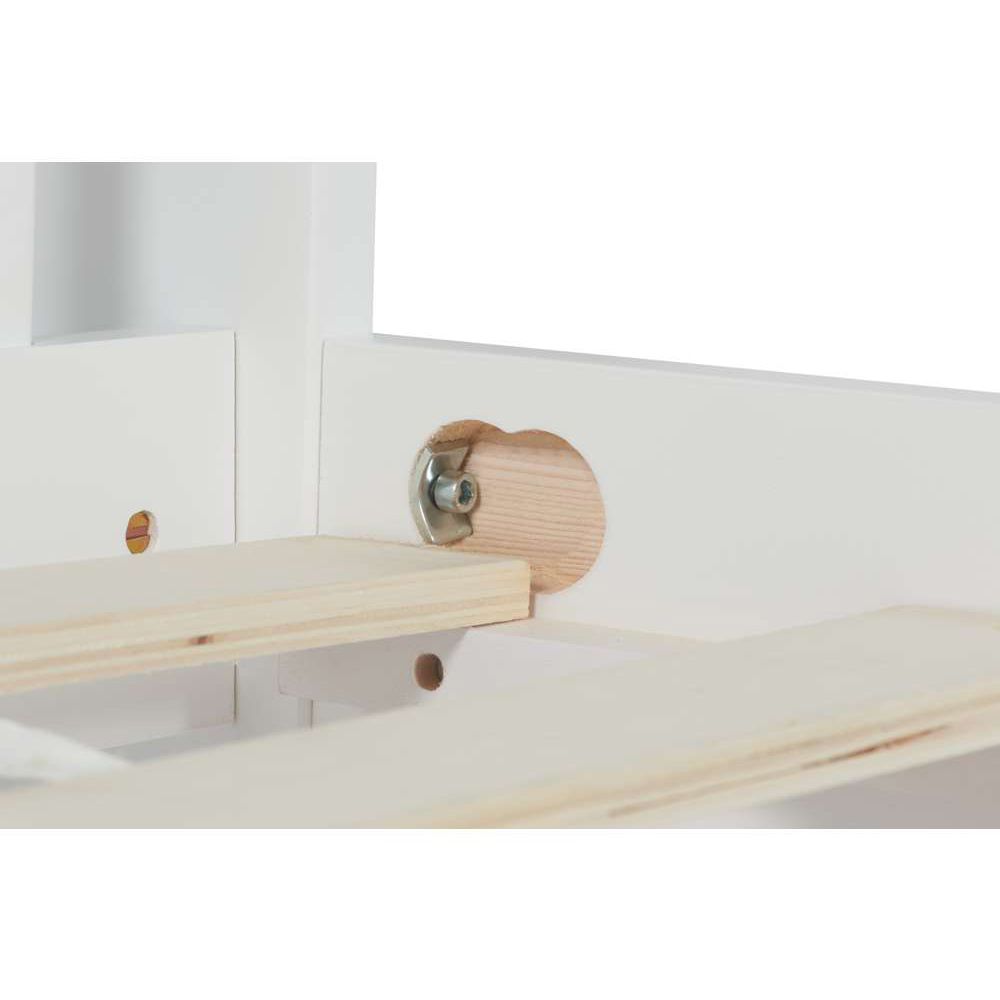 Belford Single White Wooden Bed Image 6