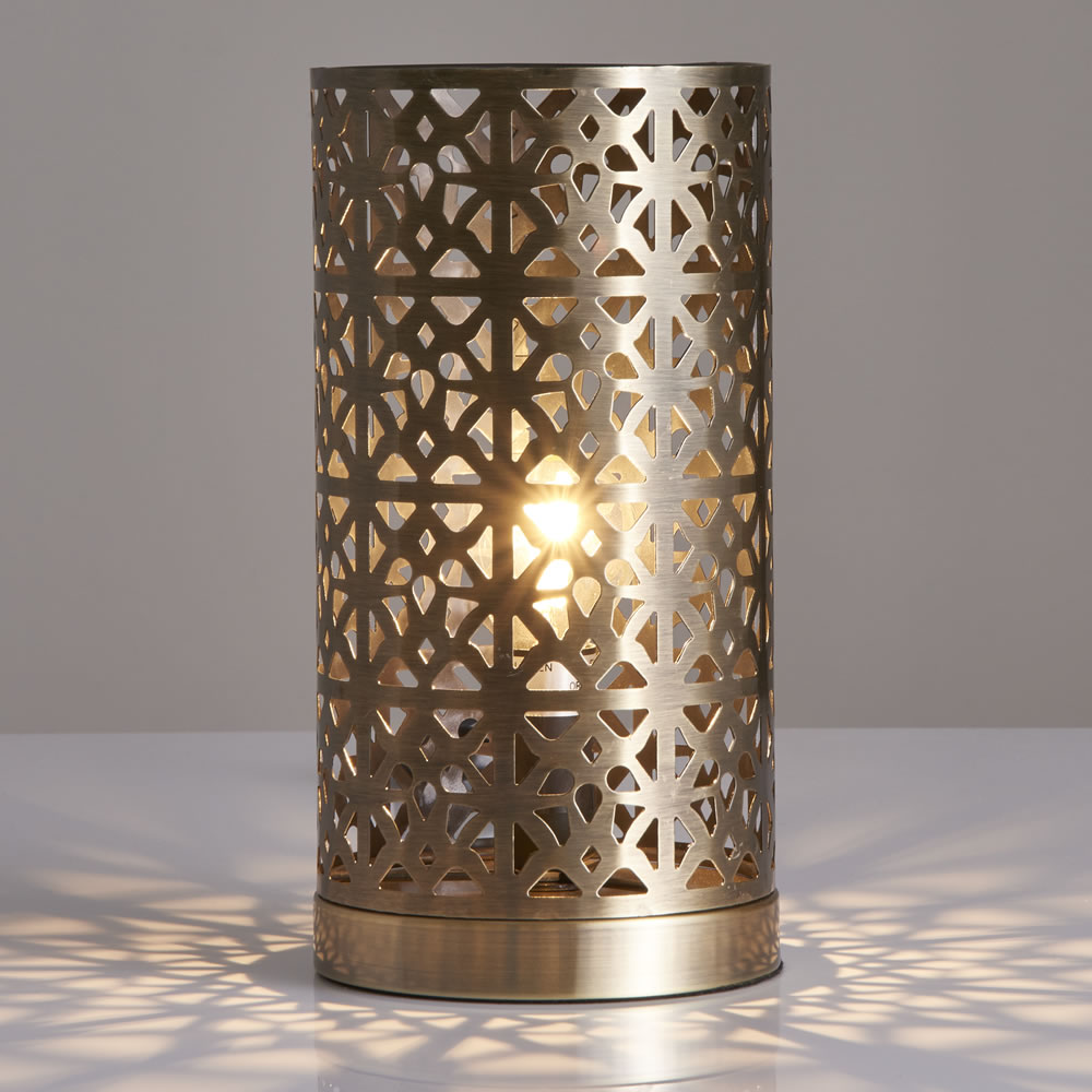 Wilko Brass Effect Tunis Table Lamp Image 2