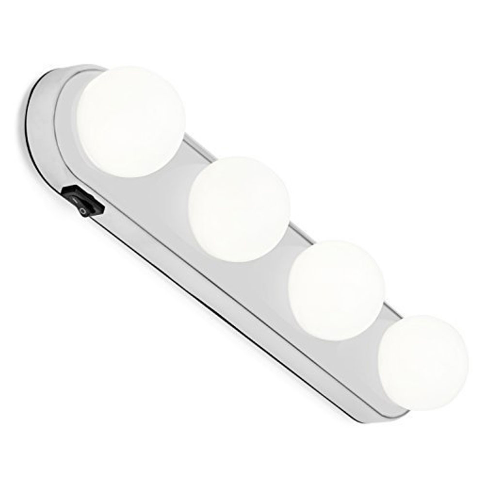 Living and Home 4 Light LED Makeup White Mirror Lights Image 3