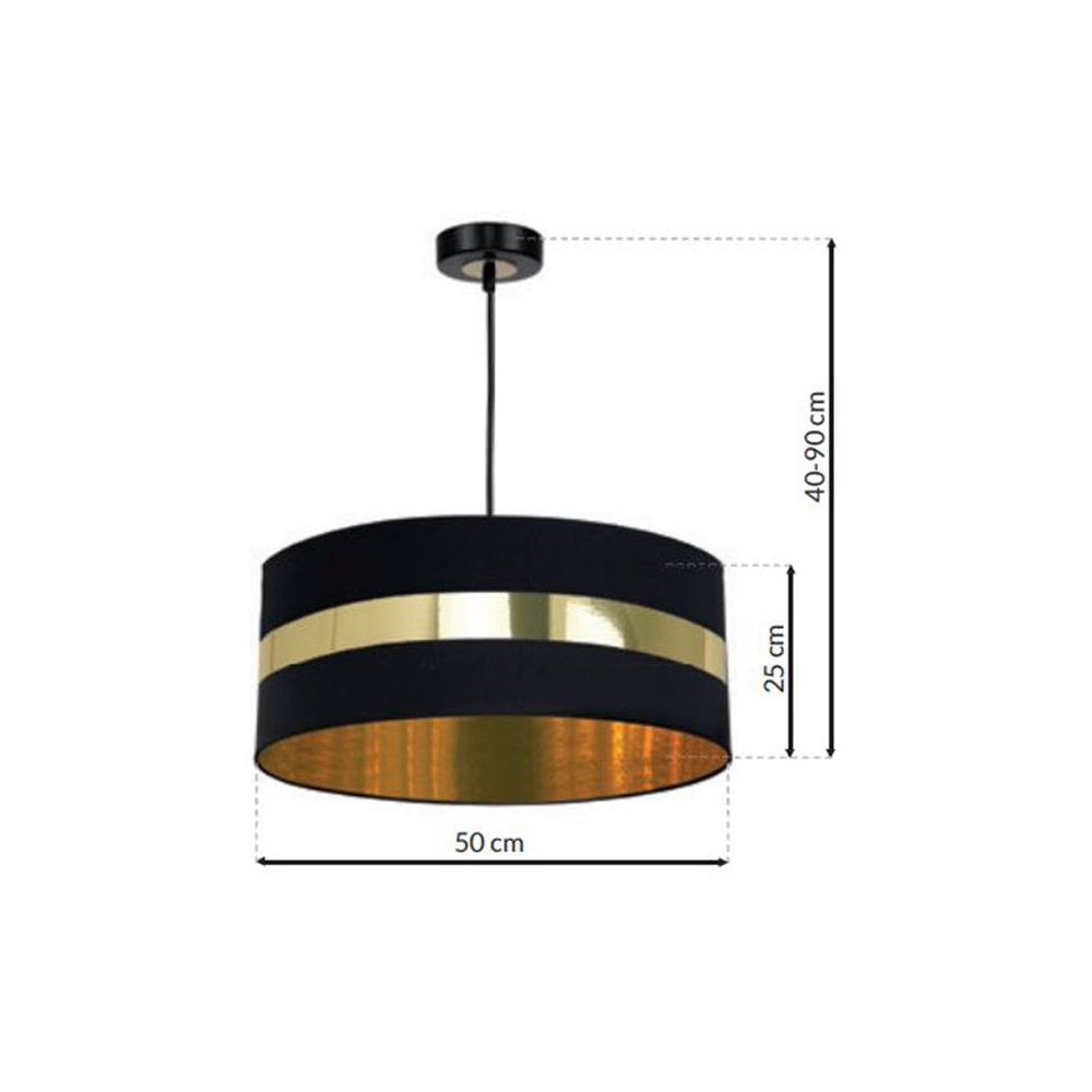 Milagro Palmira Black Pendant Lamp 230V Image 2