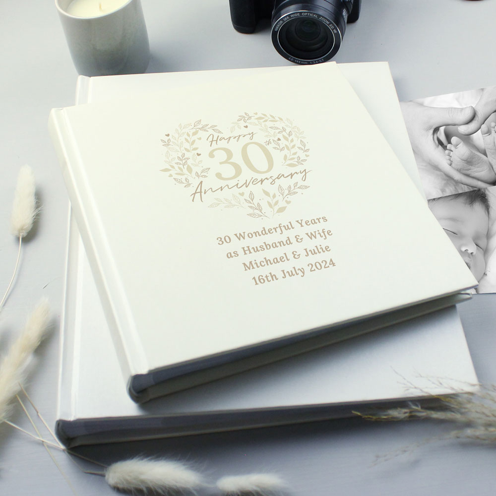 Personalised Memento Personalised 30th Pearl Wedding Anniversary Photo Album Image 2