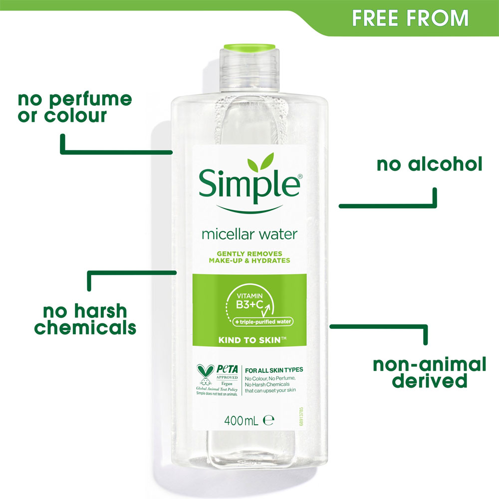 Simple Kind to Skin Micellar Cleansing Water 400ml Image 5