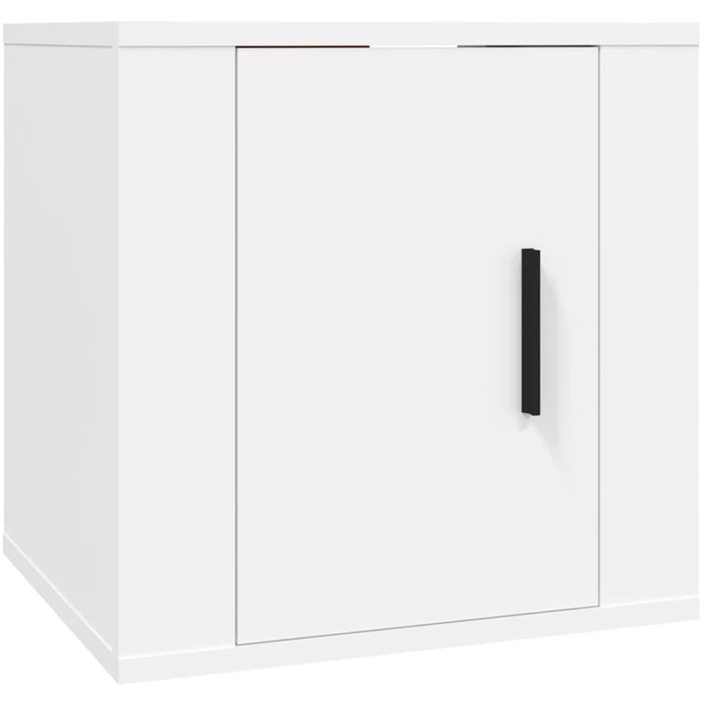 vidaXL Single Door White Wall Mounted Small TV Cabinet Image 2