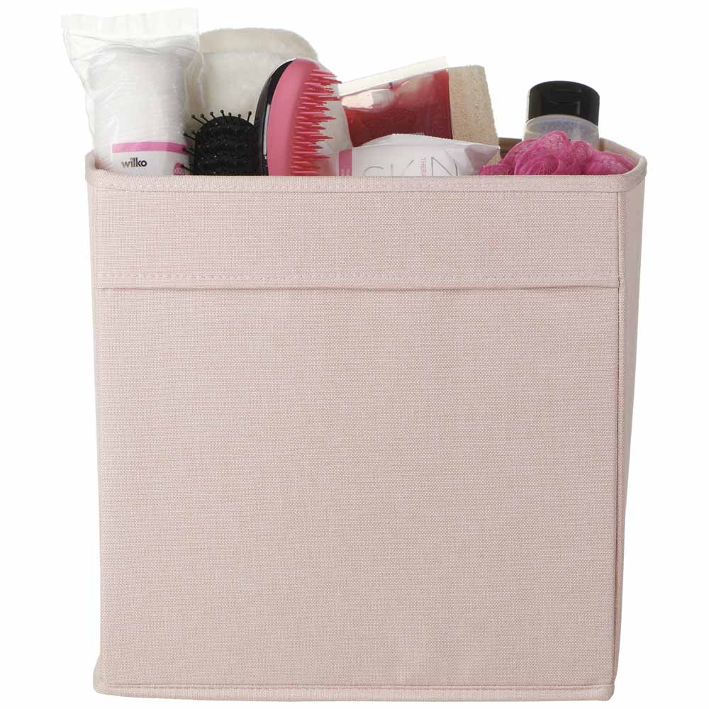 Wilko Storage Box Pink 30x30cm Wilko