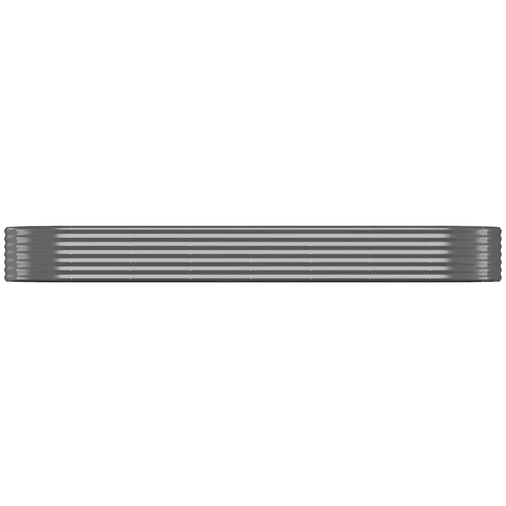 vidaXL Anthracite Galvanised Steel Raised Garden Bed 322 x 100 x 36cm Image 2
