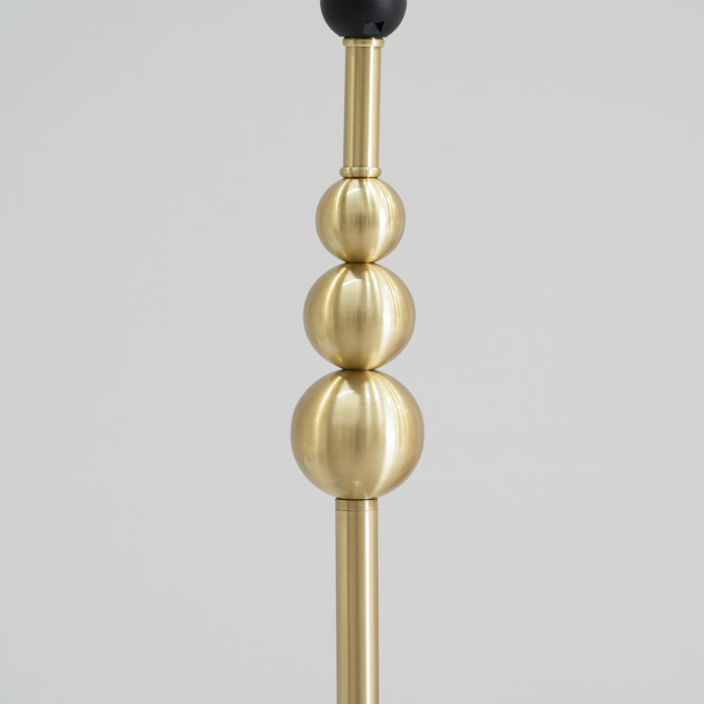 ValueLights Marissa Grey Shade Gold Ball LED Floor Lamp Image 3