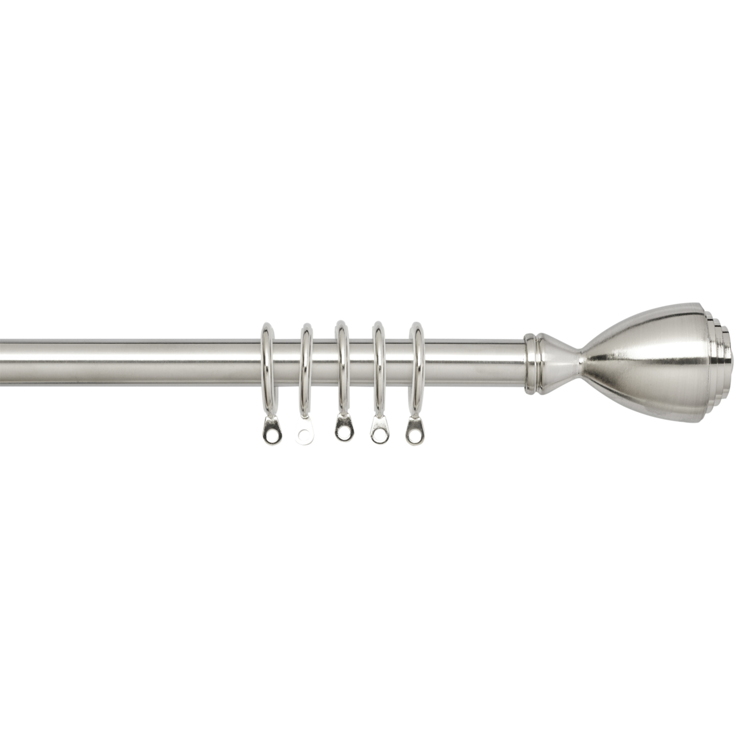 Palermo Silver Curtain Pole 210 to 360cm Image