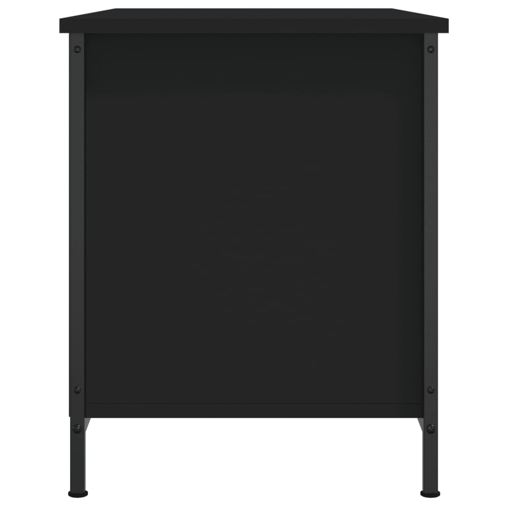 vidaXL Single Door 2 Shelf Black TV Cabinet Image 7