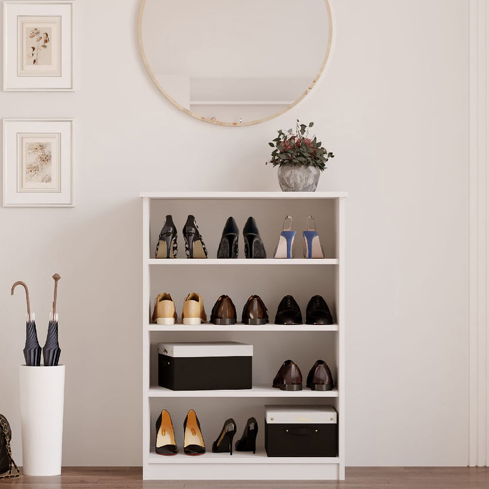 Evu Bergen 2 Door White Shoe Cabinet Wilko