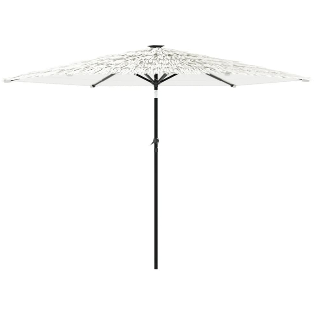 vidaXL White Straw Top Garden Parasol with Steel Pole 2.8m Image 4
