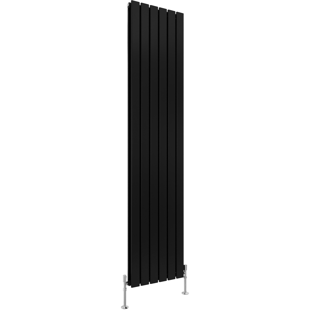 Stech Homes 4871 BTU Black Double Panel Vertical Flat Radiator 1800 x 408mm Image 1
