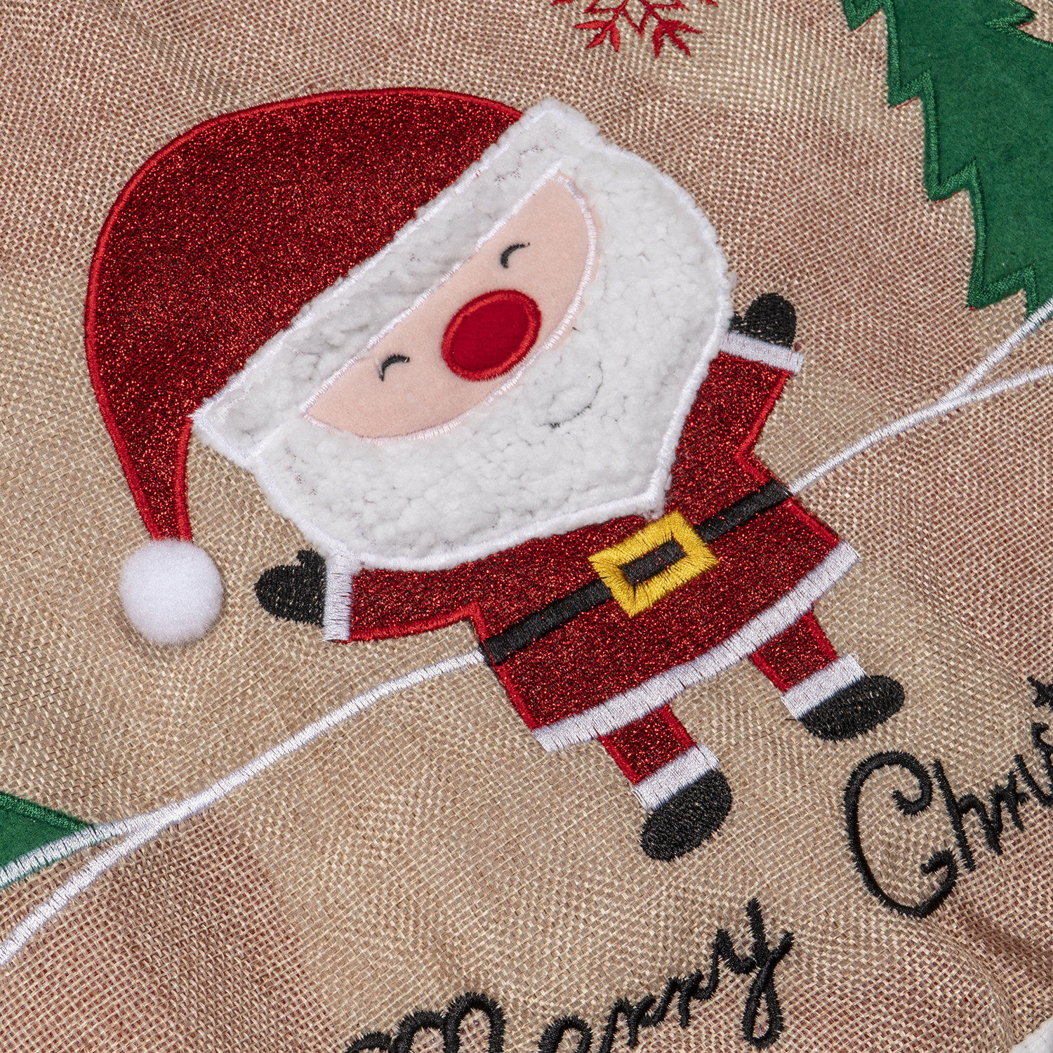 Pom Pom Santa Tree Skirt Image 2